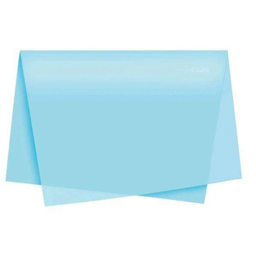 Papel seda liso 48x60cm azul claro blister com 20 folhas