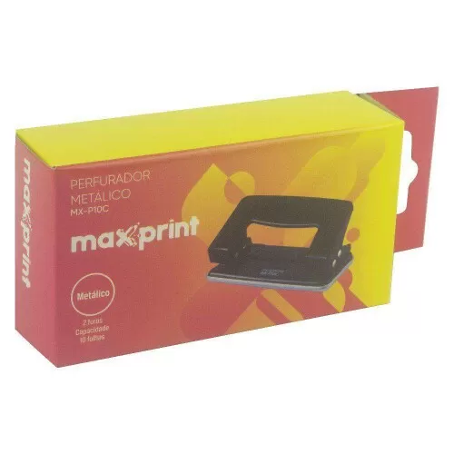 Perfurador de papel para 10 folhas Maxprint