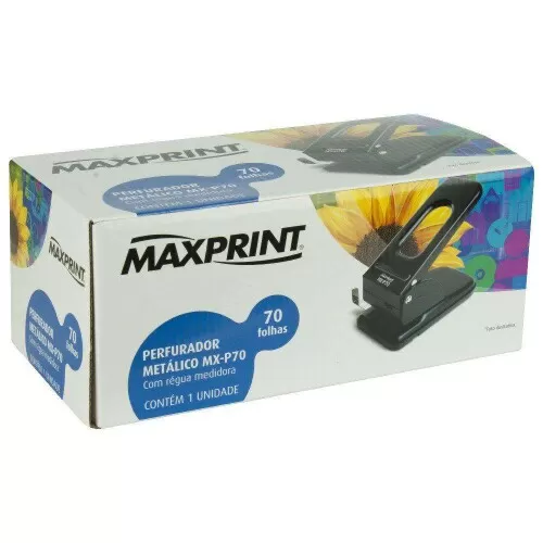 Perfurador de papel para 70 folhas Maxprint