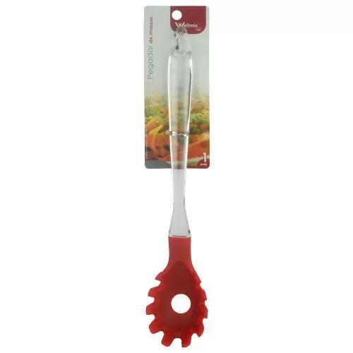 Pegador de massas silicone vermelho 34cm Wellmix