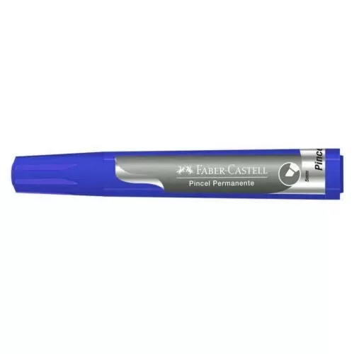 Pincel atômico permanente azul 5,3mm ponta chanfrada Faber Castell