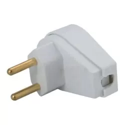 Pino plug macho 02 pinos branco triangular 250v 10A F.C