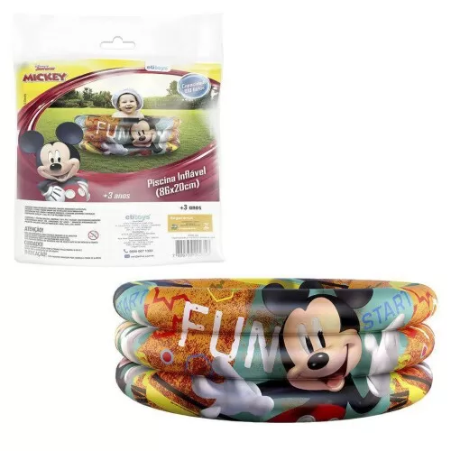 Piscina inflável Mickey Disney 86x20cm 100lts Etitoys