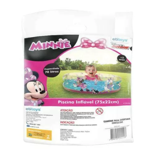 Piscina inflável Minnie 75x22cm 70lts Etitoys