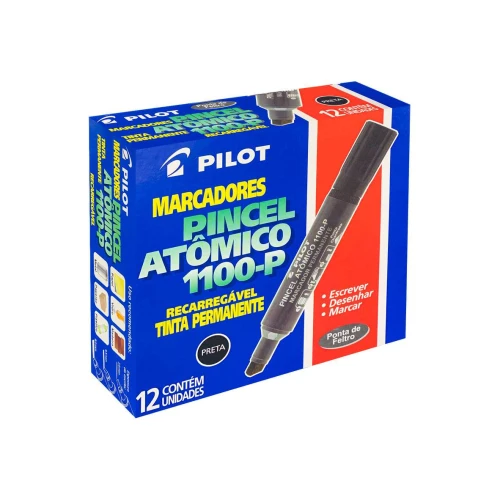 Pincel atômico recarregável preto Pilot