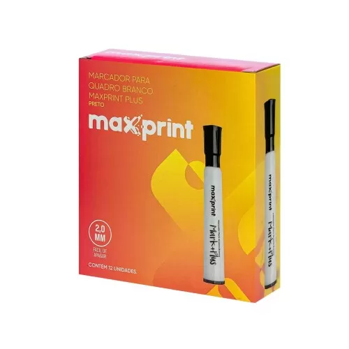 Pincel para quadro branco preto 2,0mm Maxprint