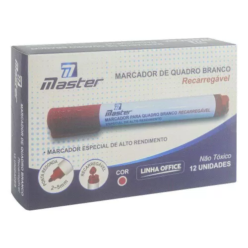 Pincel para quadro branco vermelho 2,0mm Master