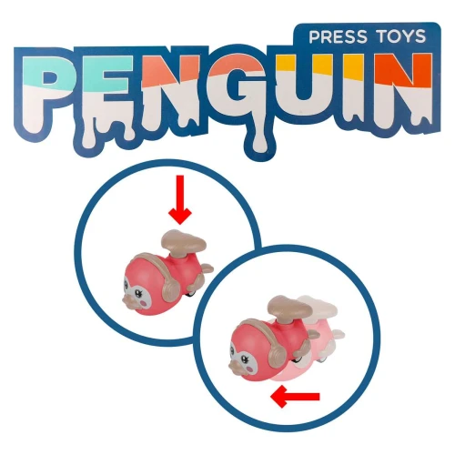 Pinguim fricção aperta e anda 10cm Dute