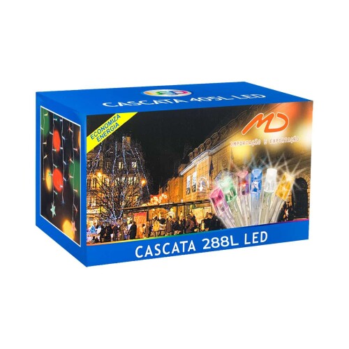 Pisca pisca cascata 405 lâmpadas de led colorido com 10 metros 220v Md Importação