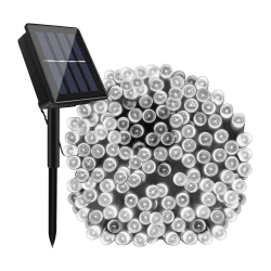 Pisca pisca com 100 leds/10 metros branco com energia solar