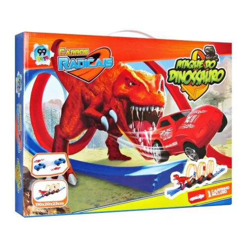 Pista radical ataque do dinossauro com 01 carrinho 99 Toys