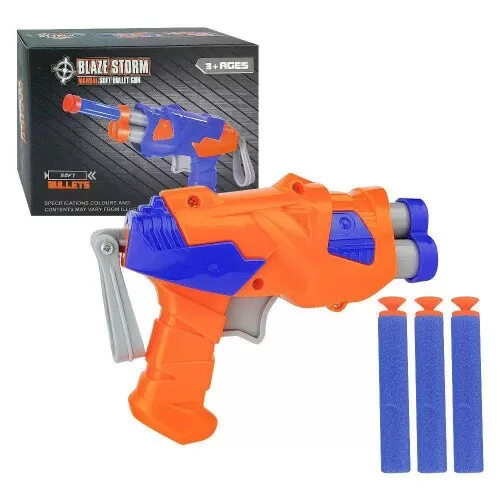 Pistola lança dardos blaze storm com 03 dardos Shock