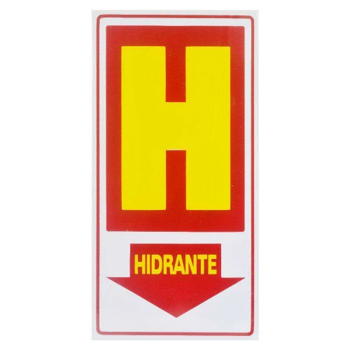 Placa de sinalização plástico hidrante 30x15cm