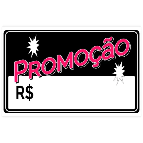 Placa de sinalização plástica promoção 15x20cm