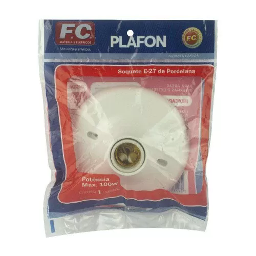 Plafon com soquete de cerâmica plafonier F.C