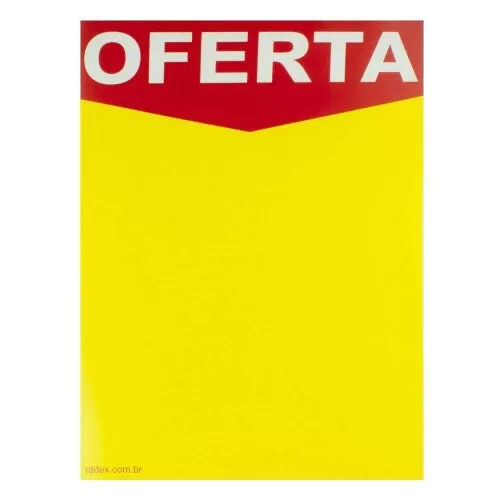 Placa de papel oferta vertical 21cm x 29cm com 25 unidades 495 Radex