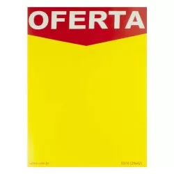 Placa de papel oferta vertical 29cm x 42cm folha 4950 Radex