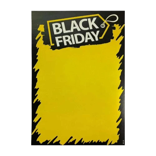 Placa papel black friday vertical 29,7x42cm com 25 unidades Print Paper