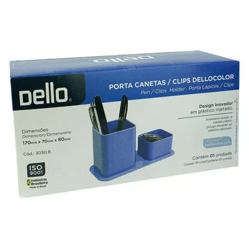 Porta canetas/clips azul Dello