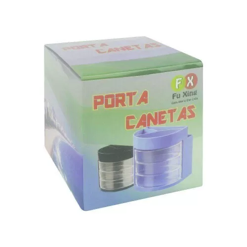 Porta canetas/clips/lembrete acrílico 3x1 sortido Fu Xing