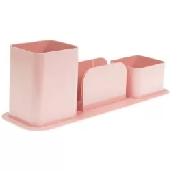 Porta canetas/clips/lembrete rosa Dello