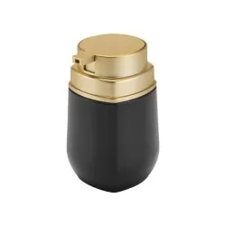 Porta sabonete líquido 420ml plástico dourado com preto Arthi