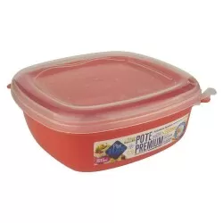 Pote plástico quadrado G 1915ml verão coral Plastutti