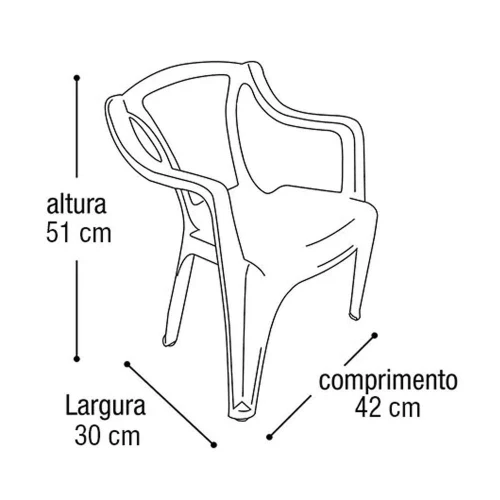 Poltrona plástica infantil Patati Patatá rosa Arqplast