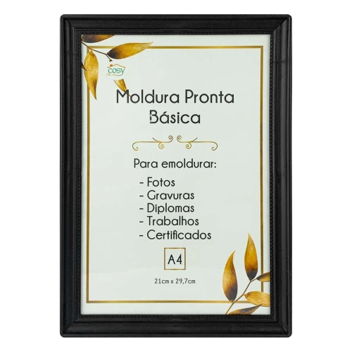 Porta certificado plástico 21x29,7cm Marrom 20355 Cosy