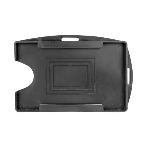 Porta crachá/cartão em pp injetado 90mmX60mm preto com 10 unidades Plastpark