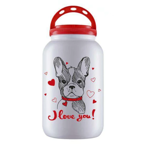 Pote plástico branco dog love 3600ml Bandeirantes