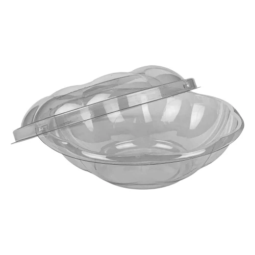 Pote plástico descartável bowl cristal 500ml com 100 unidades marplast