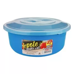 Pote plástico redondo double wall sortido 4000ml Ariplas