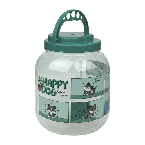 Pote plástico transparente decorado dog 2200ml Panamby