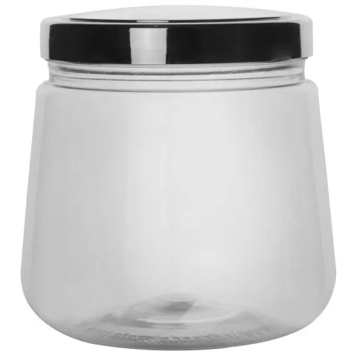 Pote plástico transparente tampa metalizada 1200ml Bandeirante