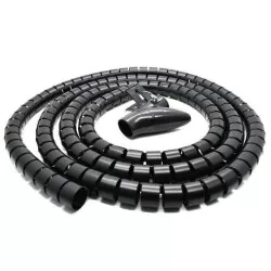 Protetor de cabos espiral preto 02mt x 15mm com aplicador Bestfer