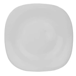 Prato de vidro quadrado para lanche 20cm opaline branco opal cok