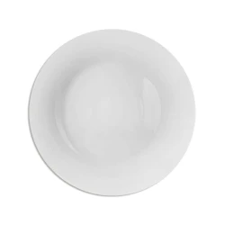 Prato de vidro redondo raso 25cm opaline branco cok