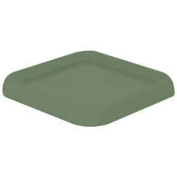 Prato plástico para vaso quadrado 19,5cm floratta verde Rischioto