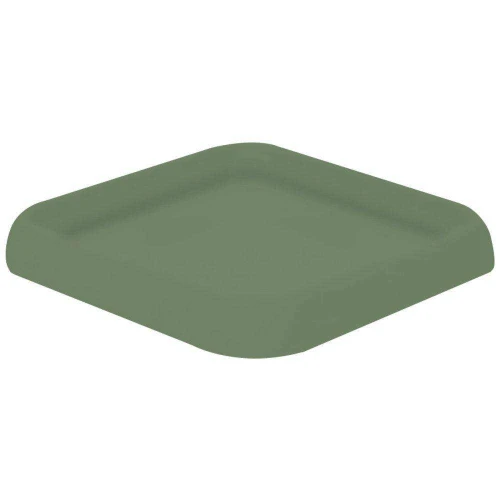 Prato plástico para vaso quadrado 21cm floratta verde Rischioto