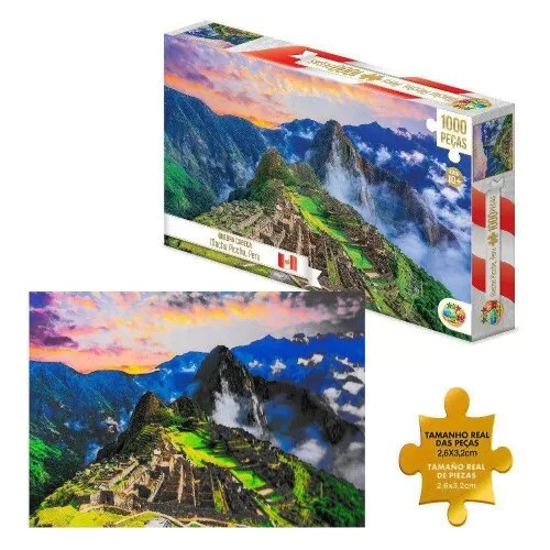 Quebra-cabeça Machu Picchu 1000 peças 72x52CM Ggbplast