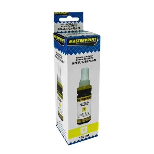 Refil de tinta Epson MP664/672/673/674 amarelo 100ml Masterprint