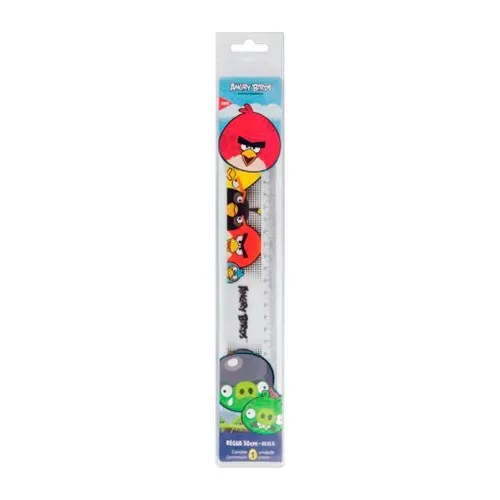 Régua plástica 30cm Angry Birds Tris