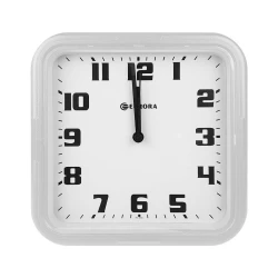 Relógio de parede quadrado 22cm liso branco Sulclock