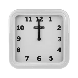 Relógio de parede quadrado 22cm liso branco Sulclock