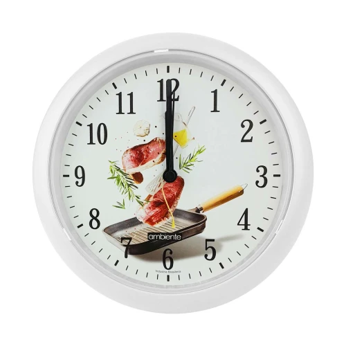 Relógio de parede redondo 24cm panela branco Sulclock