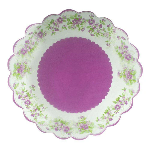 Renda celofane redonda 68cm Talita roxo com 50 unidades Cromus