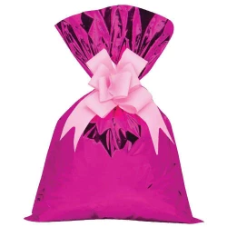 Saco metalizado 25x35cm liso pink com 50 unidades Gala