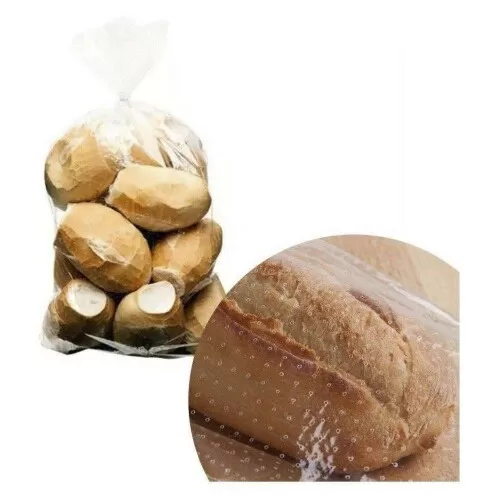 Saco plástico microfurado para pão 50x40cm 500 unidades 4,200kg Implastic