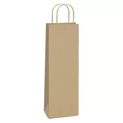 Sacola para presente papel 35cmx13cm kraft lisa para vinho Cromus